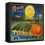 Moon Orange Label - Redlands, CA-Lantern Press-Framed Stretched Canvas