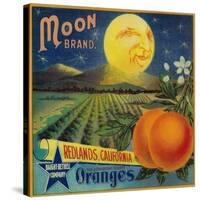 Moon Orange Label - Redlands, CA-Lantern Press-Stretched Canvas