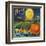 Moon Orange Label - Redlands, CA-Lantern Press-Framed Art Print