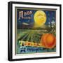 Moon Orange Label - Redlands, CA-Lantern Press-Framed Art Print