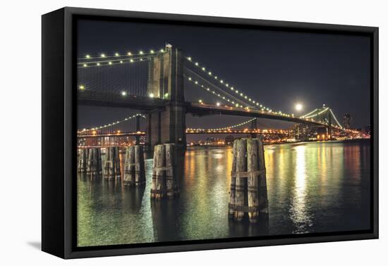 Moon over Brooklyn-Natalie Mikaels-Framed Stretched Canvas