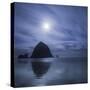 Moon over Canon Beach-Moises Levy-Stretched Canvas