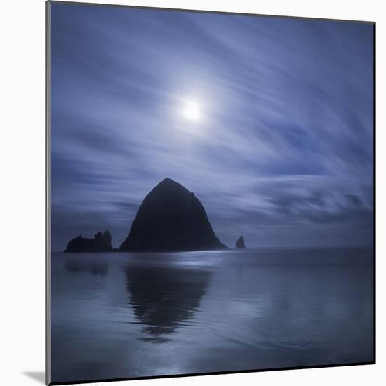 Moon over Canon Beach-Moises Levy-Mounted Photographic Print