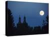 Moon over Church - Architecture Montreal, St. Charles 2115 Rue De Centre-null-Stretched Canvas