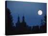 Moon over Church - Architecture Montreal, St. Charles 2115 Rue De Centre-null-Stretched Canvas