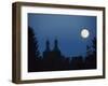 Moon over Church - Architecture Montreal, St. Charles 2115 Rue De Centre-null-Framed Photographic Print