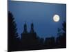 Moon over Church - Architecture Montreal, St. Charles 2115 Rue De Centre-null-Mounted Photographic Print