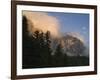 Moon over Cimon della Pala, Val Venegiotta, the Dolomites, Italy-Michael Jaeschke-Framed Photographic Print