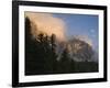 Moon over Cimon della Pala, Val Venegiotta, the Dolomites, Italy-Michael Jaeschke-Framed Photographic Print