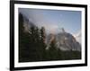 Moon over Cimon della Pala, Val Venegiotta, the Dolomites, Italy-Michael Jaeschke-Framed Photographic Print