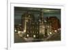 Moon over City Hall, Detroit, Michigan-null-Framed Premium Giclee Print