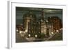 Moon over City Hall, Detroit, Michigan-null-Framed Art Print