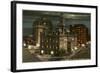 Moon over City Hall, Detroit, Michigan-null-Framed Art Print