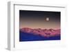 Moon over Cottonwood Mountains, Death Valley, California, USA-Michel Hersen-Framed Photographic Print