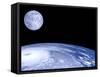 Moon Over Earth-Laguna Design-Framed Stretched Canvas