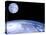 Moon Over Earth-Laguna Design-Stretched Canvas