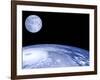 Moon Over Earth-Laguna Design-Framed Photographic Print