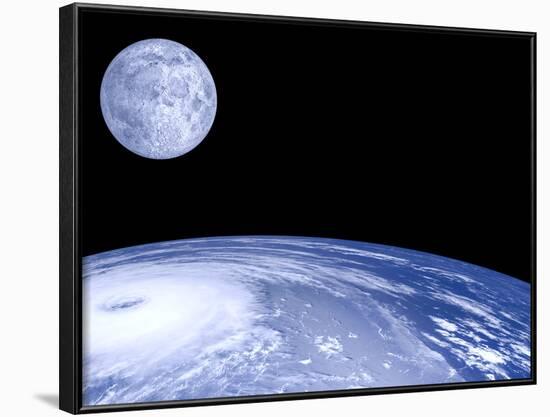 Moon Over Earth-Laguna Design-Framed Photographic Print