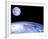 Moon Over Earth-Laguna Design-Framed Photographic Print