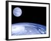 Moon Over Earth-Laguna Design-Framed Photographic Print