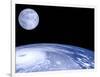 Moon Over Earth-Laguna Design-Framed Photographic Print