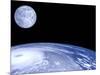 Moon Over Earth-Laguna Design-Mounted Photographic Print