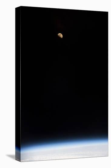 Moon over Earth-null-Stretched Canvas