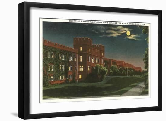 Moon over Florida State, Tallahassee, Florida-null-Framed Art Print