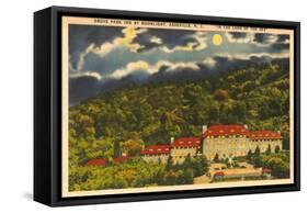 Moon over Grove Park Inn, Asheville, North Carolina-null-Framed Stretched Canvas