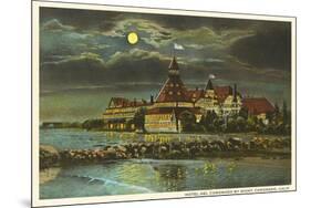 Moon over Hotel del Ccronado, San Diego, California-null-Mounted Premium Giclee Print