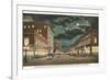 Moon over Houston Street, Fort Worth, Texas-null-Framed Premium Giclee Print