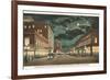 Moon over Houston Street, Fort Worth, Texas-null-Framed Premium Giclee Print