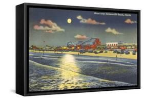 Moon over Jacksonville, Florida-null-Framed Stretched Canvas