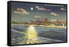 Moon over Jacksonville, Florida-null-Framed Stretched Canvas