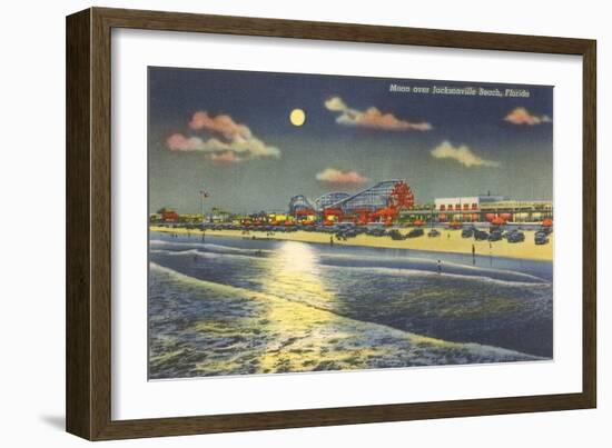 Moon over Jacksonville, Florida-null-Framed Art Print