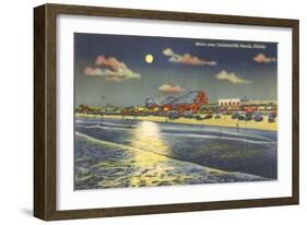 Moon over Jacksonville, Florida-null-Framed Art Print