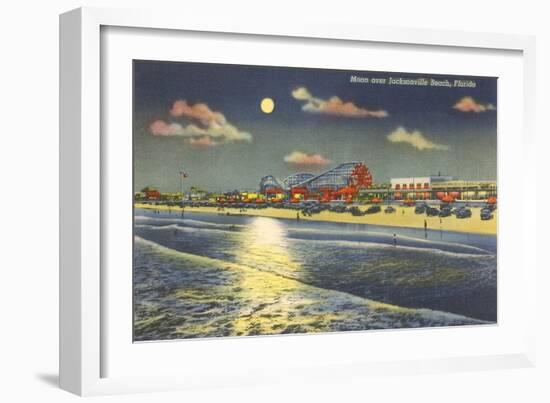 Moon over Jacksonville, Florida-null-Framed Art Print