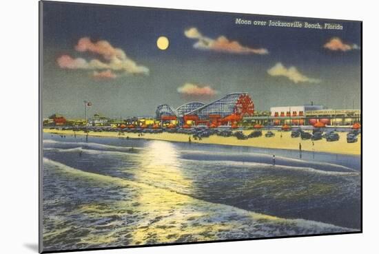 Moon over Jacksonville, Florida-null-Mounted Art Print