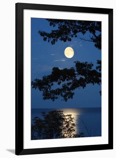 Moon over Lake-richistory-Framed Photographic Print