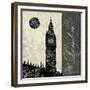 Moon over London-Color Bakery-Framed Giclee Print