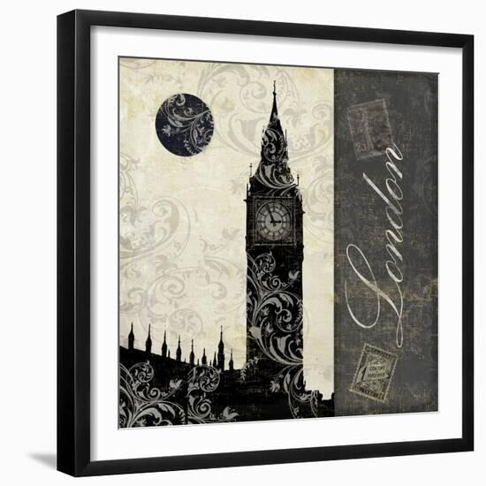 Moon over London-Color Bakery-Framed Giclee Print