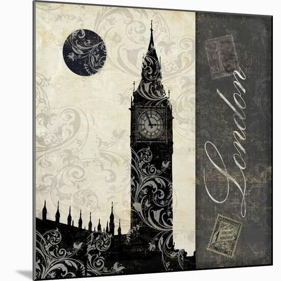 Moon over London-Color Bakery-Mounted Giclee Print