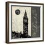 Moon over London-Color Bakery-Framed Giclee Print