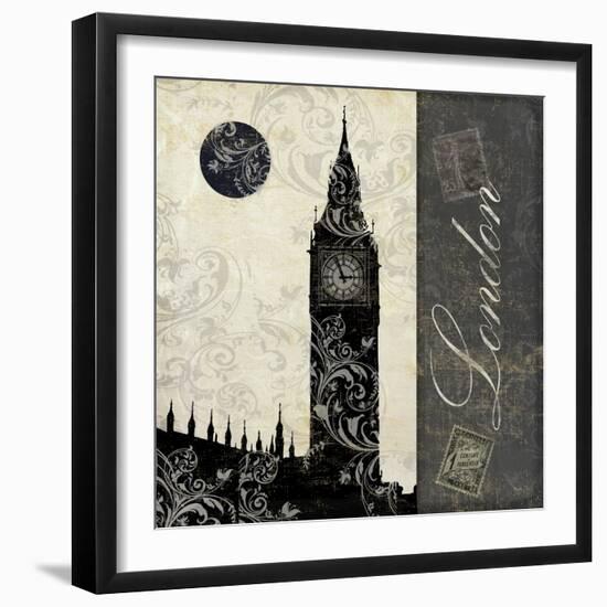 Moon over London-Color Bakery-Framed Giclee Print