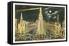 Moon over Luna Park, Coney Island, New York City-null-Framed Stretched Canvas