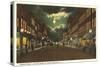Moon over Market Street, Corning, New York-null-Stretched Canvas