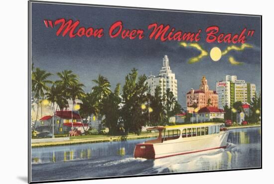 Moon over Miami Beach-null-Mounted Art Print