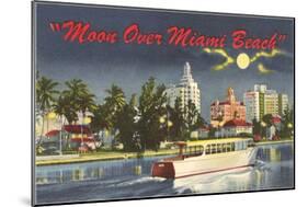 Moon over Miami Beach-null-Mounted Art Print