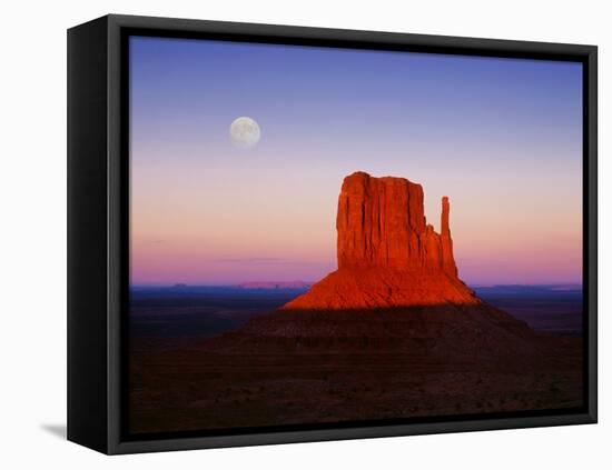 Moon Over Monument Valley, Arizona-Peter Walton-Framed Stretched Canvas