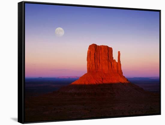 Moon Over Monument Valley, Arizona-Peter Walton-Framed Stretched Canvas
